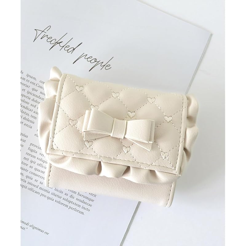 [SecretDoor] ivory trifold wallet ladies compact wallet mini wallet woman mini brand cute compact folding wallet easy to use large capacity With coin