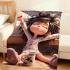 Lustige Cartoon faule süße Mädchen mit chaotischen Haaren Flanell weiche warme Plüschdecke Sofa Wohnzimmer hogar Schlafzimmer Geschenk Zuhause Auto tragbar