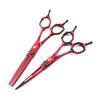 Xy1 Burgundy Model, Hair Scissor Set, Flat Scissors, Thin Scissors, Free Comb Scraper, Special For Hair Salons.