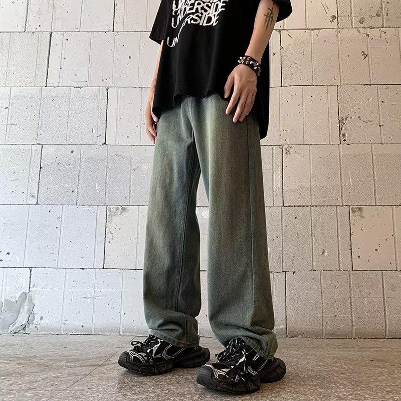 

Мужские летние широкие джинсы в стиле ретро с градиентом XXL