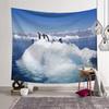 Antarctica Sea Animals Tapestry Wall Hanging Penguins On Winter Glacier Snow Tapestry Wall Decor for Bedroom Living Room Dorm