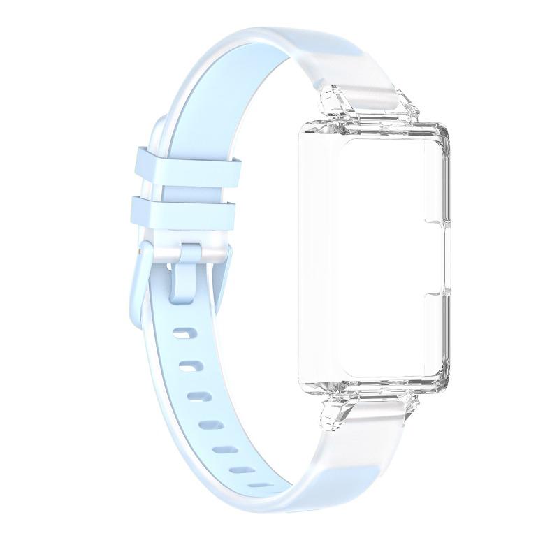 PC Case +Translucent Two Tone Silicone Band For Huawei band 11Pro 11ProNFC