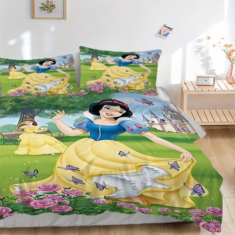 Princess Garden Print 3Pcs Bedding Setduvet Cover With 2 Bedropillowcase Home Birthday Gift