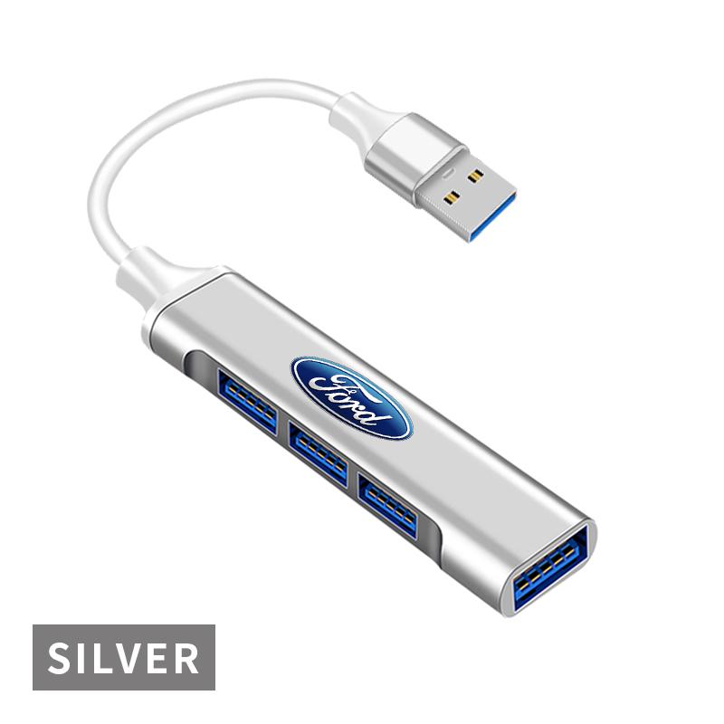 OTG 4 IN 1 Type C To USB A 3.0 HUB High Speed Multi Ports Splitter Adapter For Ford FOCUS Mondeo Fiesta Kuga Ecosport Fusion