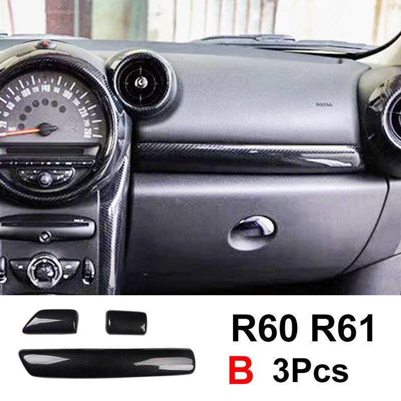 3 Pcs For MINI ONE Cooper S JCW R60 Countryman R61 Car Dashboard Decorative Protection Strip Interior Modification