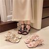2024 Neue Sommermode Hunderte von feinen High Heel Schleife Damenschuhen