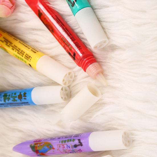 6 stk Farge DIY Bubble Popcorn Tegning Pen Art Creat Markers Skrivesaker