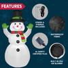 Syncfun 6 FT Christmas Inflatables Snowman Outdoor Decorations Christmas with Built-in LEDs for Holiday Party Garden Lawn Decor