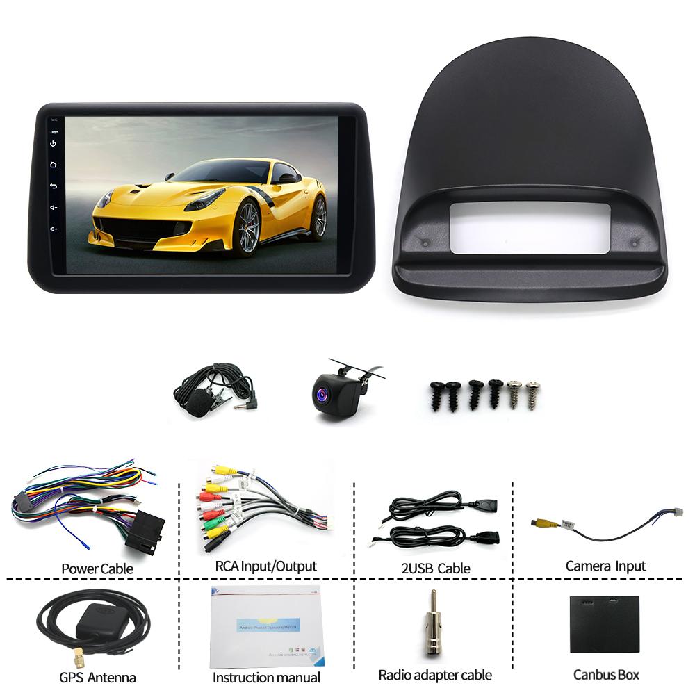 Car Radio Stereo WiFi AM/FM/RDS Android 15 GPS Navi 2GB+64GB 9 Inch Fit for Carplay Android Auto for Renault Clio 3 2005-2014