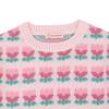 Dudu   Dodo Pink Tulip Toddler Long Sweater Dkztsr01