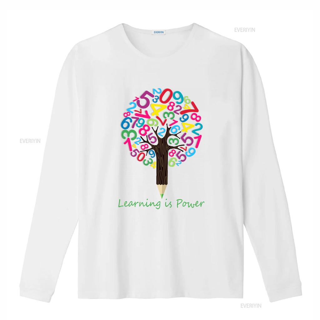 National Numeracy Day Maths Number Tree T Shirt for Boys Girls Kids Learning is Power Design vintage Washed Casual Soft