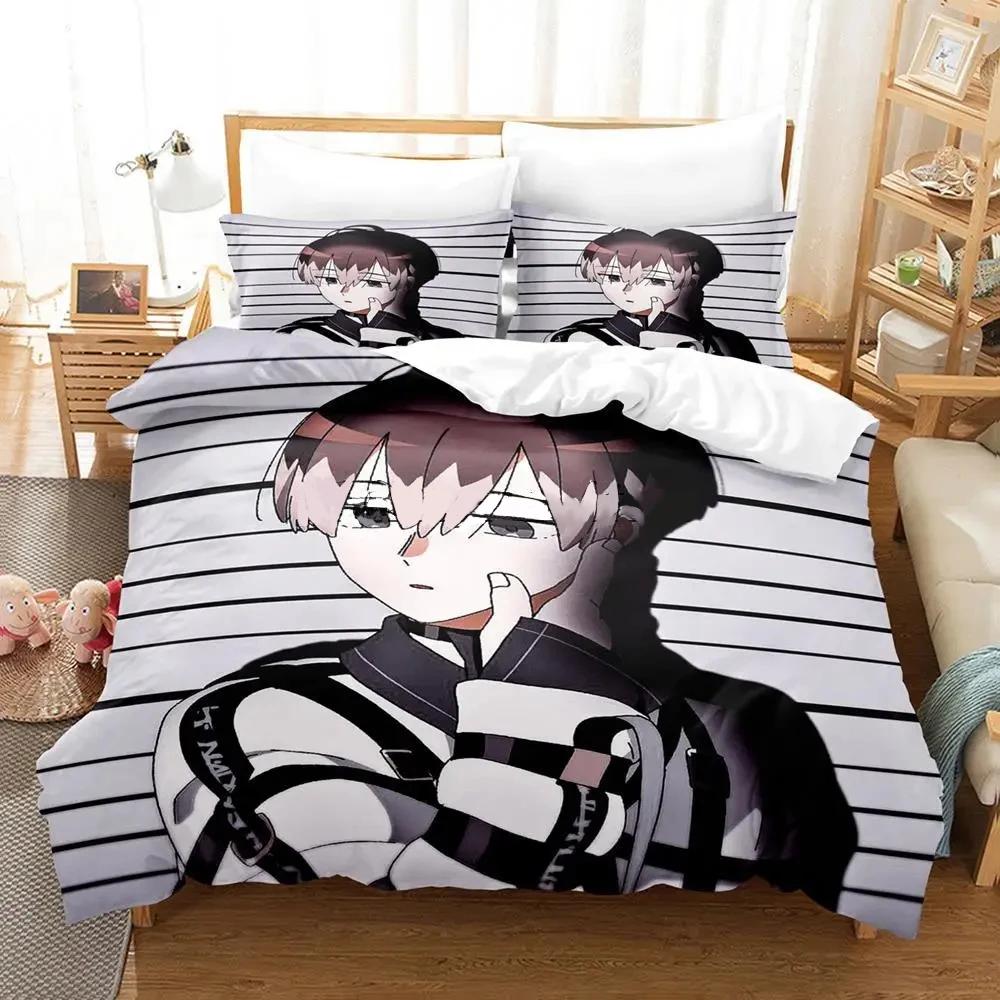 MILGRAM Single Double Queen King Size Bedding Set Boys Bedroom Duvet Cover Set 3D Printed Anime Bed Sheet Set