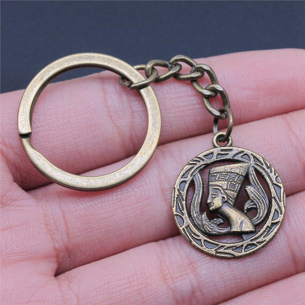 Pharaoh Chief Egyptian Amulet Keychain for Office Workers New Arrival Initial Graduation Gift Casual Accessory