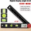7inch 0-360 Degree 4-in-1 LED Digital Protractor with Horizontal Vertical Bubble Levels and Ruler Meter Accurate