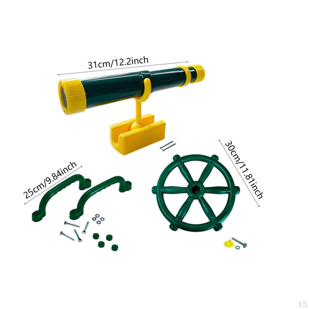 Kids Playground Accessories Set Attachments Easy To Install with Steering Wheel Lightweight