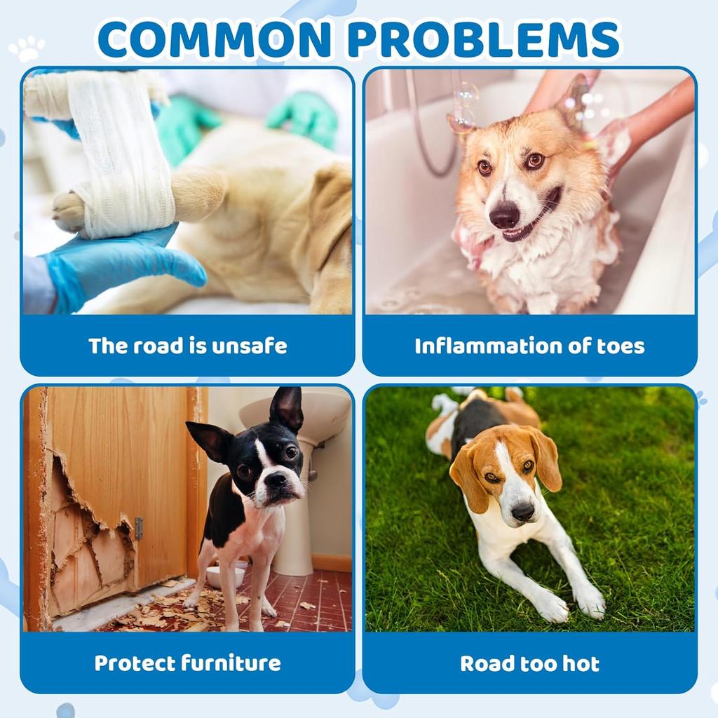 Dog Suspenders Boots, Dog Leggings, Suspender Dog Boots, Waterproof PU Puppy Shoes for Small Dogs, Black S Size Outfit for Indoor Outdoor Use