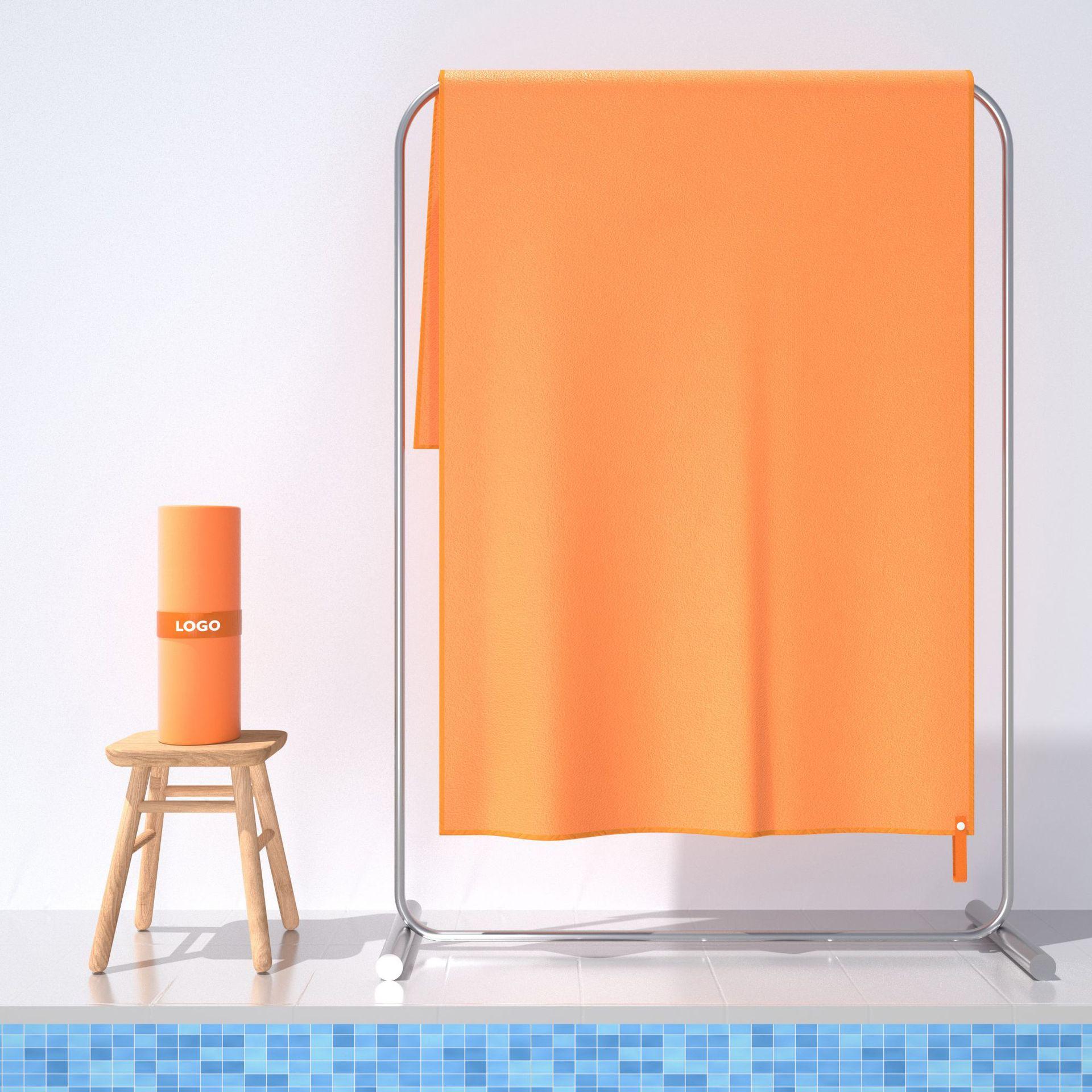 

1 шт. Быстросохнущее впитывающее банное полотенце для походов, плавания, без запаха, из впитывающего волокна, дышащее, пляжное, для спортзала, для йоги 30x100cm оранжевый