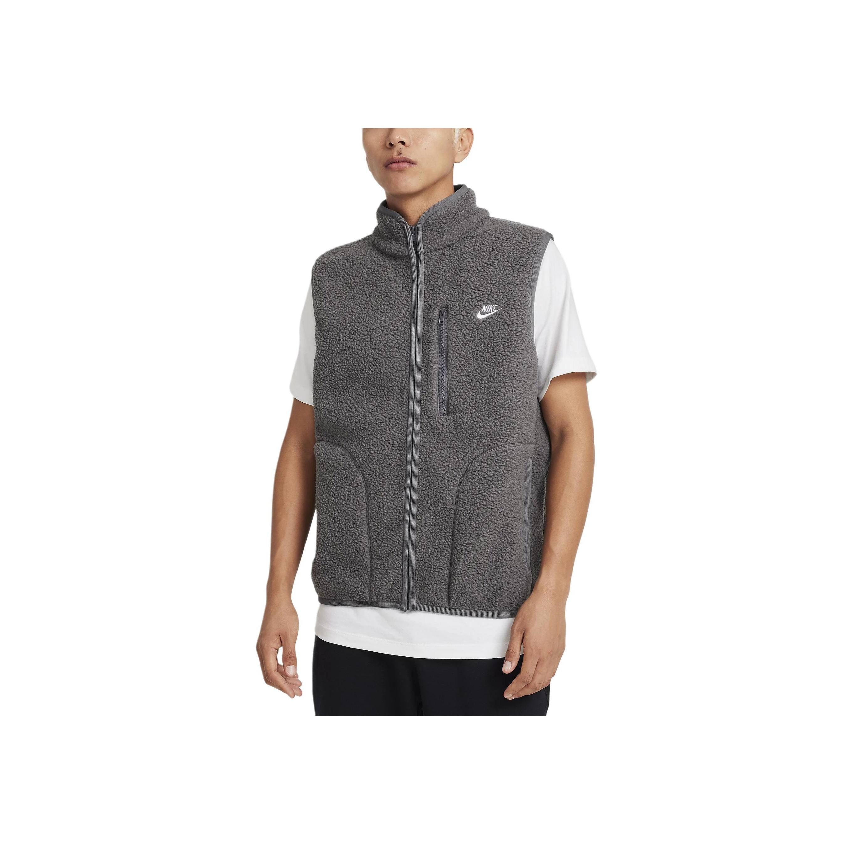 Nike Logo Embroidered Stand Collar Zipper