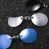 Fashion Clip On Nose Sunglasses Men Vintage Mini Round Sun Glasses Hacker Empire Matrix Rimless Sunglasses UV400