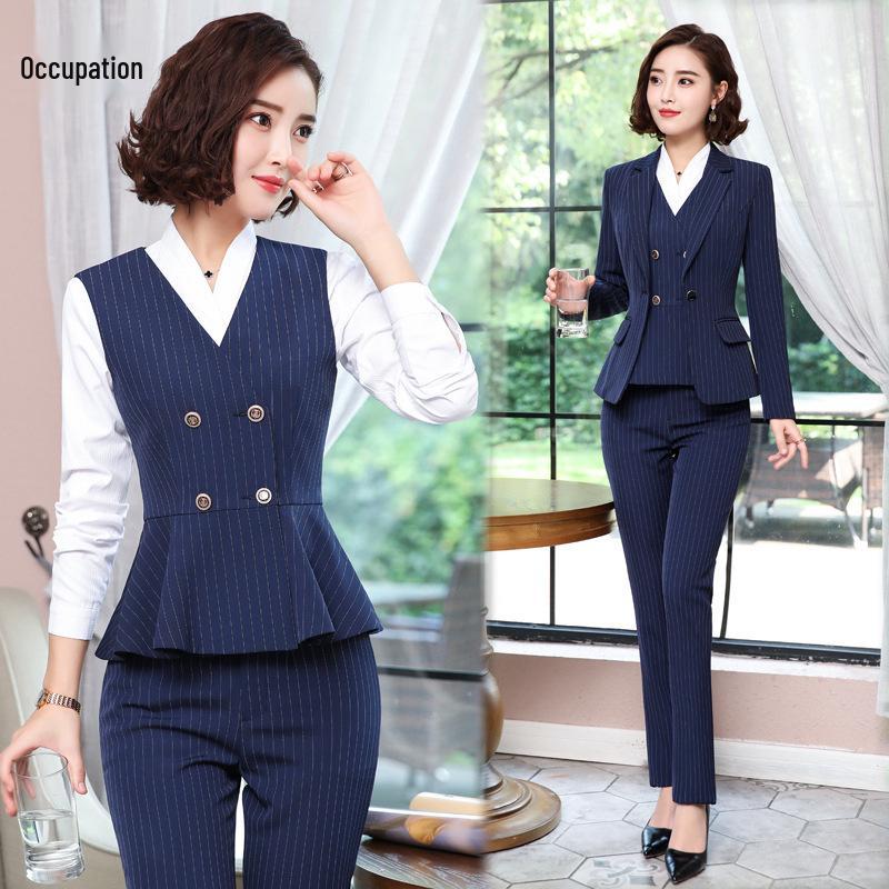 

Женский профессиональный костюмный жилетный набор на осень/зиму - Формальная одежда для ювелирного магазина XXXXL