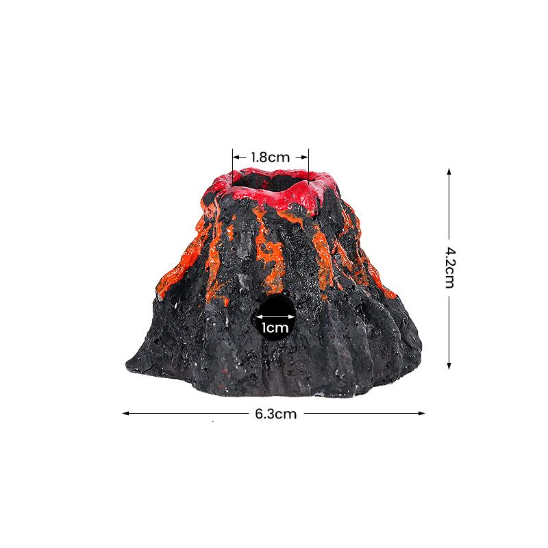 

Aquarium Volcano Bubble Stone Fish Tank Decoration Volcano Landscape Rockery Can Install Oxygen Pump Home Crafts Ornament