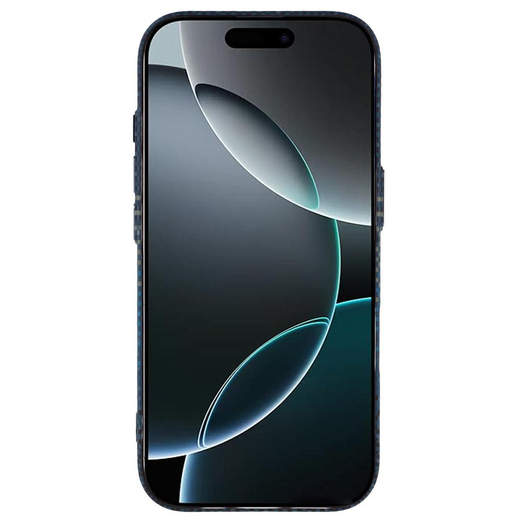 For iPhone 16 Pro Max Case Compatible with MagSafe Carbon Fiber Texture Water-Transfer PC Phone Cover