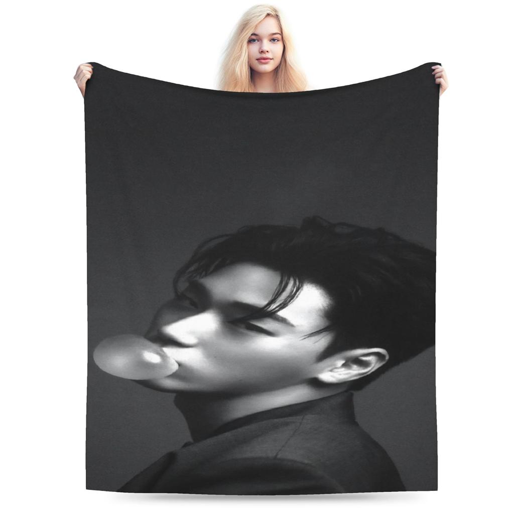 Kpop A-AteezS Blanket Soft Comfortable Plush Bedding Throws For Girls Boys Outdoor Flannel Bedspread Bed Cover