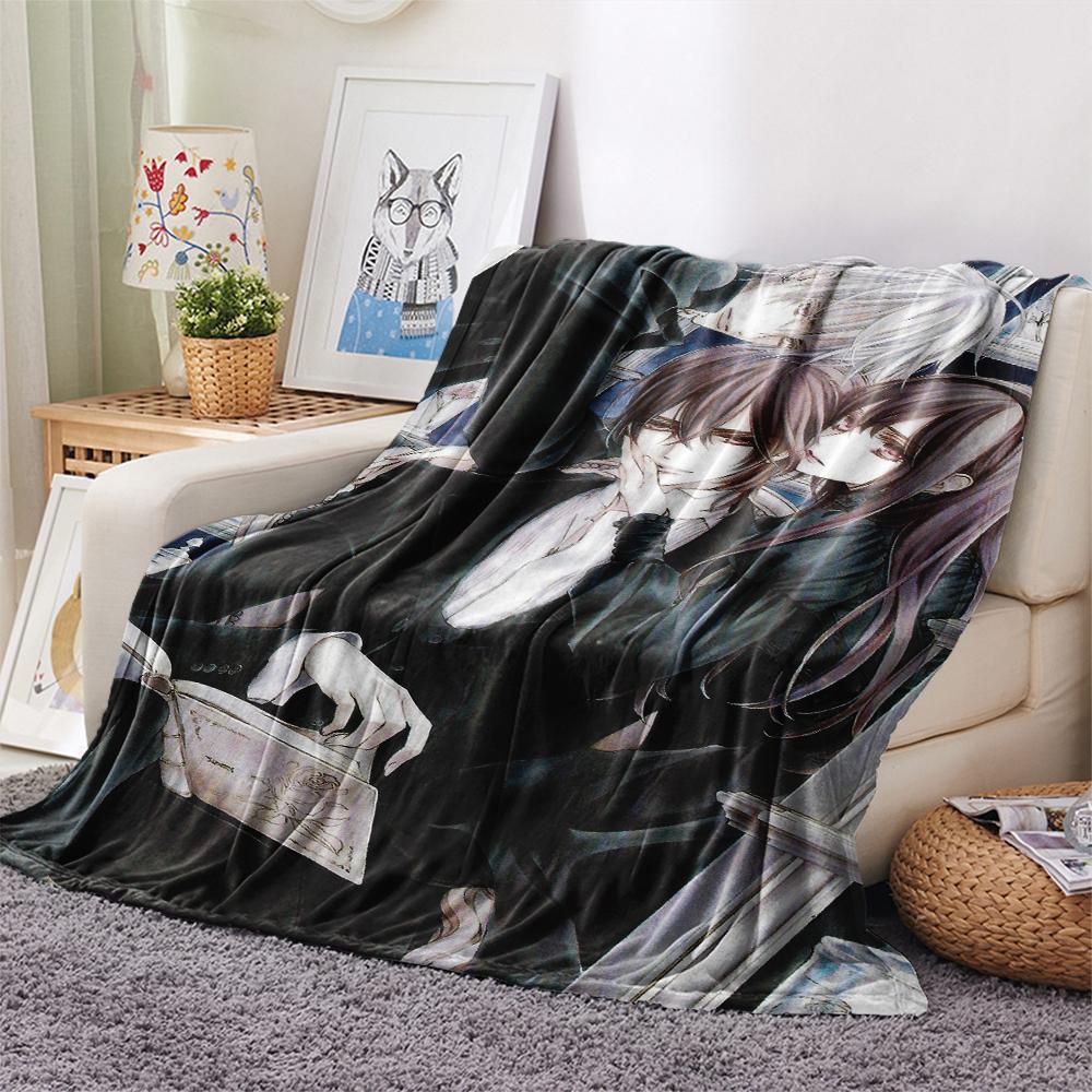 1PC Vampire Knight Print Flannel Blanket, High quality Comfortable for All Seasons, Home Decor, Warmth and Comfort, Perfect for Christmas Gifts235