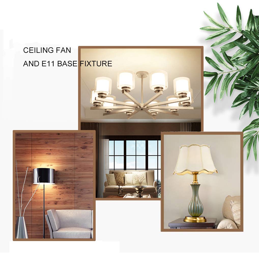 XRZT LED Bulb, E11 Base, Warm White (9W), 1080Lm, Equivalent To 100W Halogen Bulb, Suitable for General Home Lighting (Living Room, Office, Kitchen),