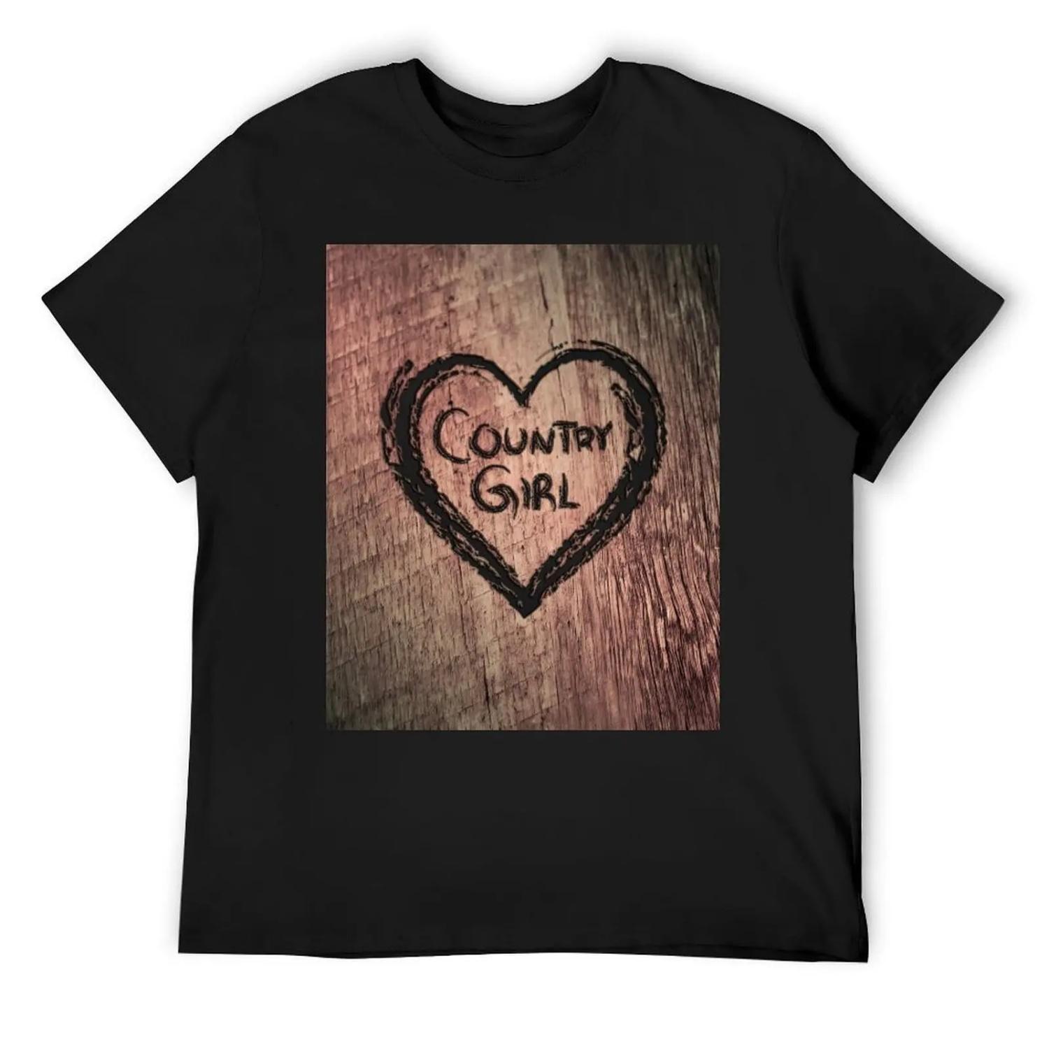 

Country Girl Heart etched out of tree T-Shirt custom shirt T-shirts oversize Blouse clothing for men XXXXXL чорний