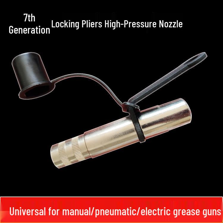 Self-Locking Grease Gun Nozzle with Double-Handle for High-Pressure Greasing