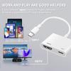 Type-C to HD Adapter with Charging Port 2 in 1 Screen Mirroring Audio Video Sync Converter for TV Monitor Projector
