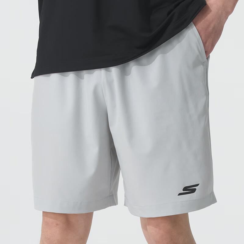 Skechers Fashion Sports Series Comfortable Breathable Simple Casual Shorts Men Shorts Dawn-Blue Gray P225M272-02VP