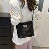 Stylish Large Capacity Women's Bucket Tote Bag With Fashionable Butterfly Design Perfect For Daily Commuting In Black White And Gray Colors