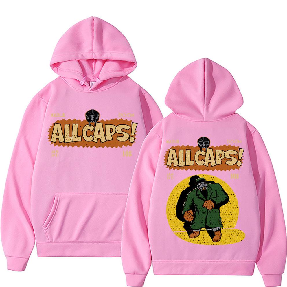Madlib Doom Moletom com capuz estampa dupla face Cantor Madvillain Mf Doom Moletom com capuz incrível unissex feminino Hip Hop Moletom unissex Streetwear