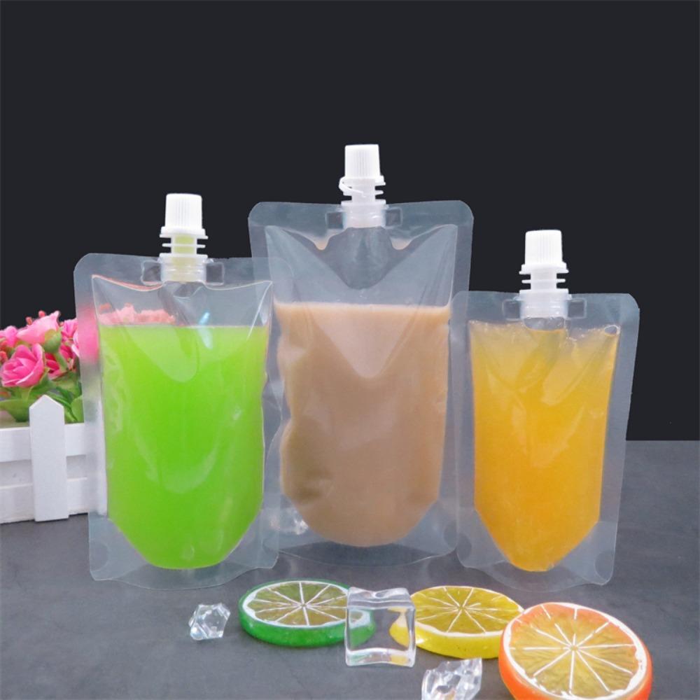 

for Travel Party Refillable Squeezable Drink Pouch Soybean Milk Liquid Containers Juice Pouches 100ML
