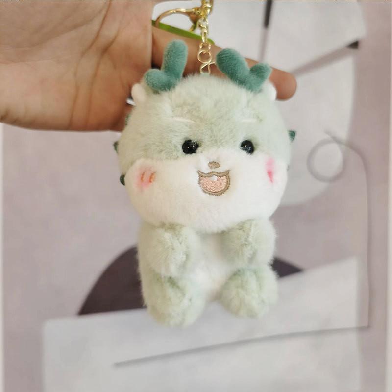 Cute Dragon Plush Keychain Ultra-soft Short Plush Stuffed Animal Accessory
