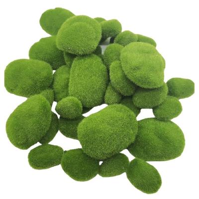 40PCS Realistic Moss Covered Rock Decoration For Home Office And Craft Enthusiasts