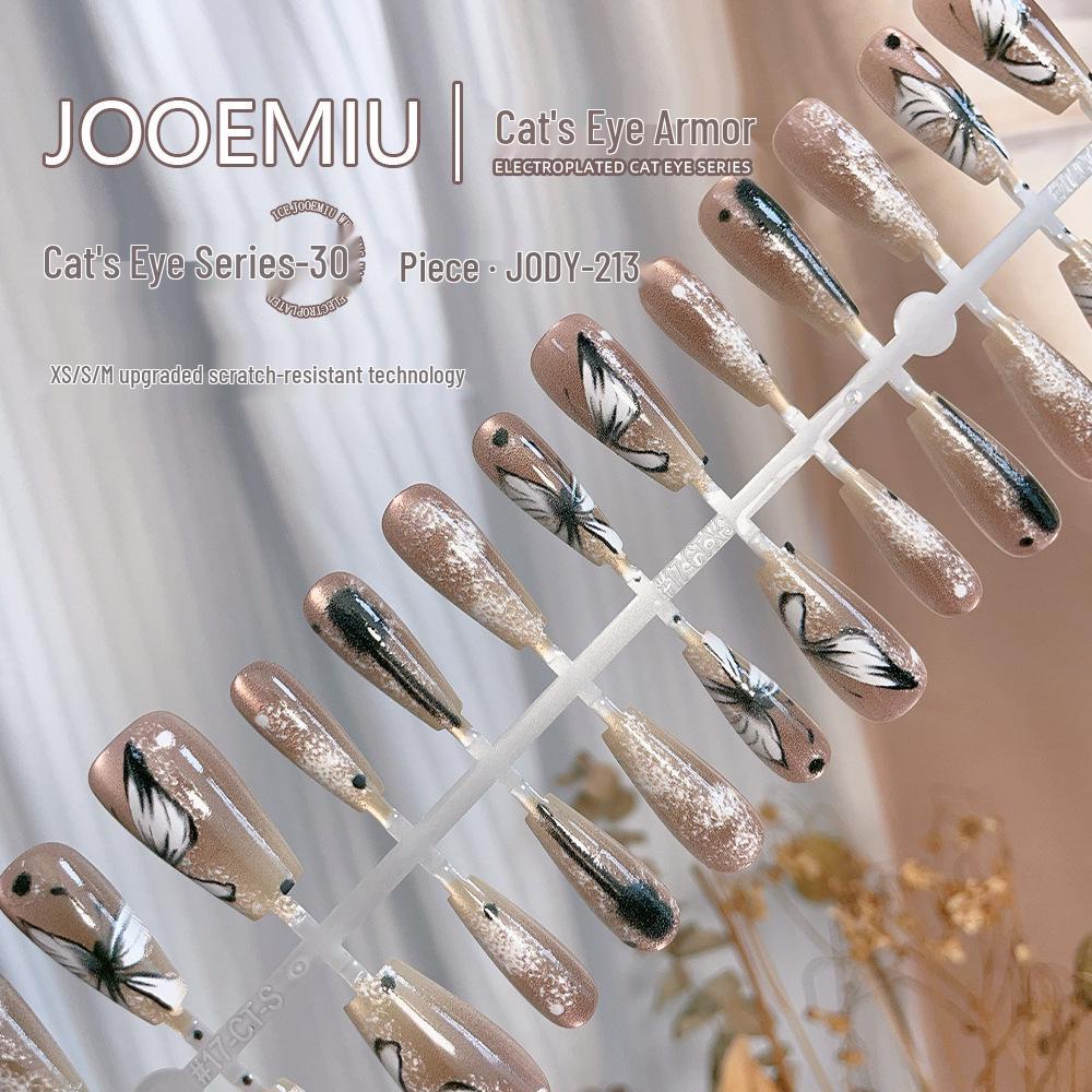 

30-Piece Cat Eye Butterfly Glass Bead Manicure Nail Patches