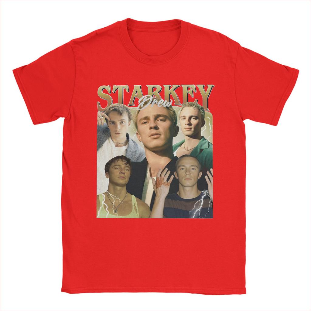 Vintage Drew Starkey T Shirt Men Cotton Funny T-Shirts O Neck Tee Shirt Short Sleeve Clothes Printed