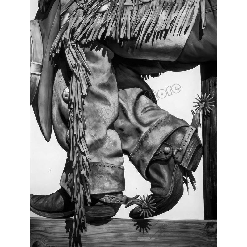 Retro Černobílý Divoký Západ Kovbojské Kovbojky Módní Fotografie Plakát Plátno Malba Nástěnné Umění Obrázky Domácí Dekorace