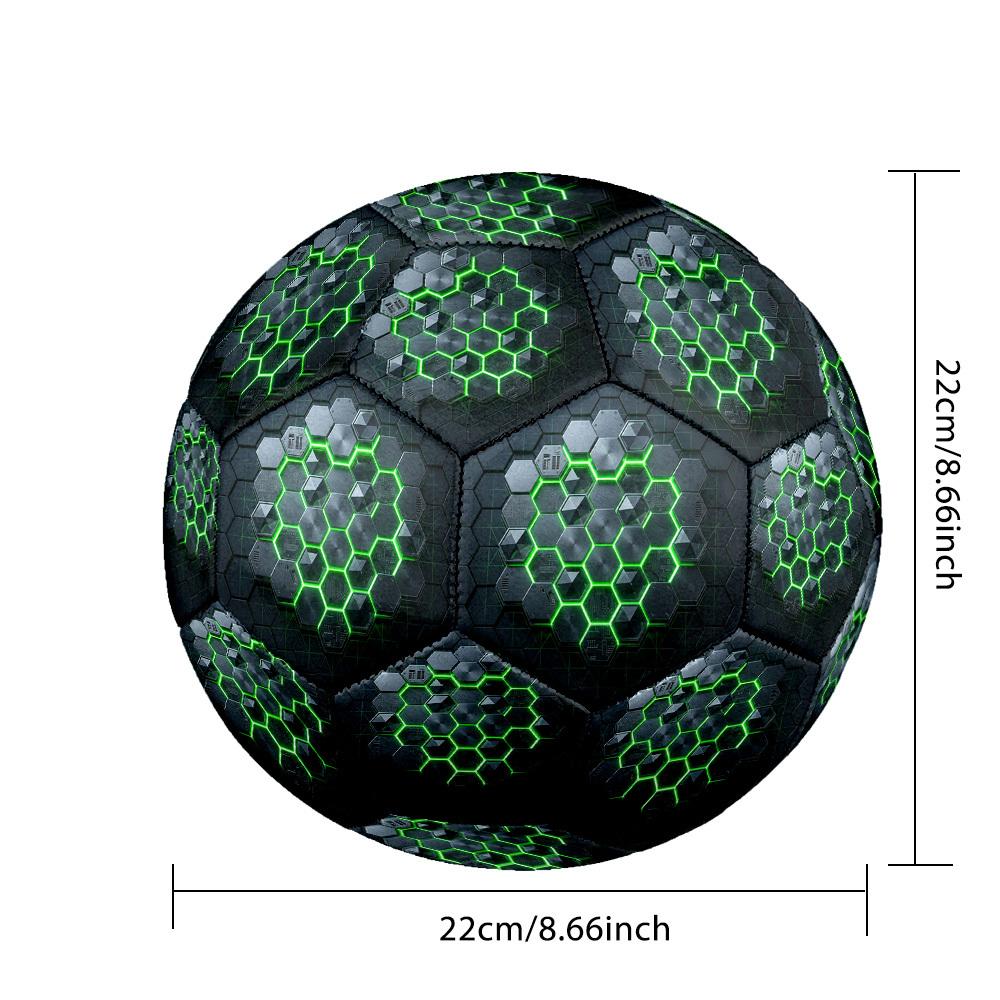 1pc Hexagonal Grid Network Themed Soccer Ball, Size 5, Lightweight PVC Material, Outdoor Training Soccer Ball Gift. q62260