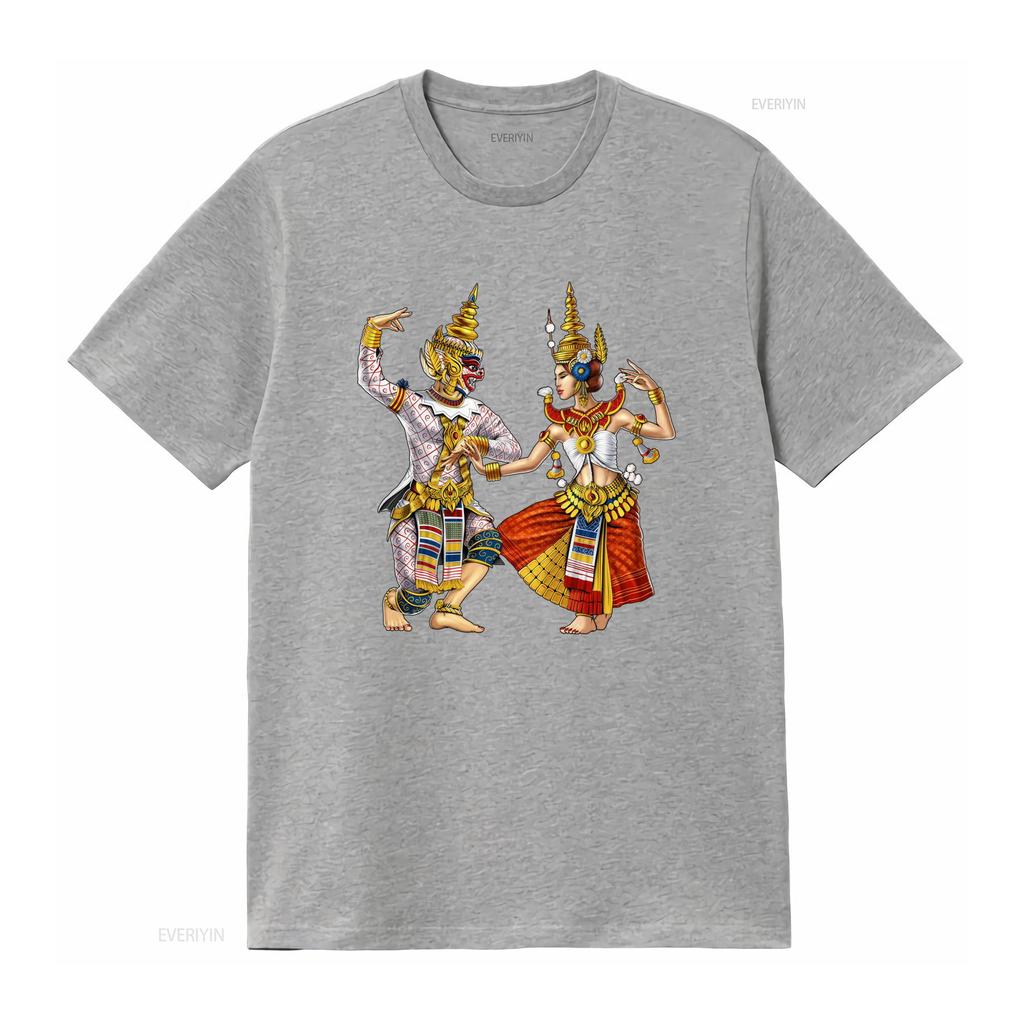 Cambodian Khmer Traditional Dance Apsara Cambodia Dancers T Shirt Unique Cultural Print for Fashion Lovers vintage Washed