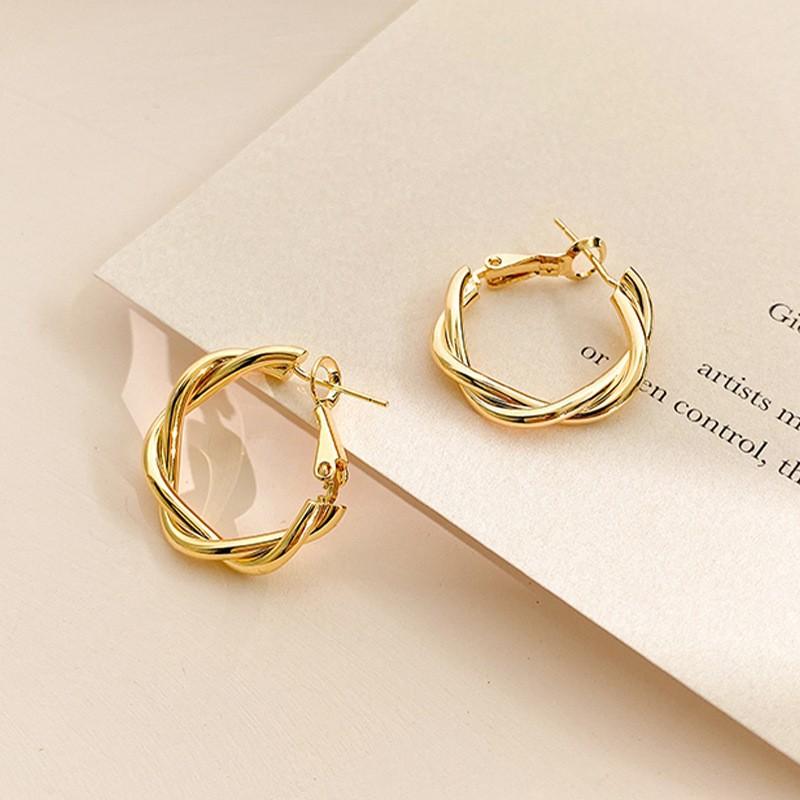 Metal Irregular Earrings European and American Retro Temperament Versatile Earrings Earrings