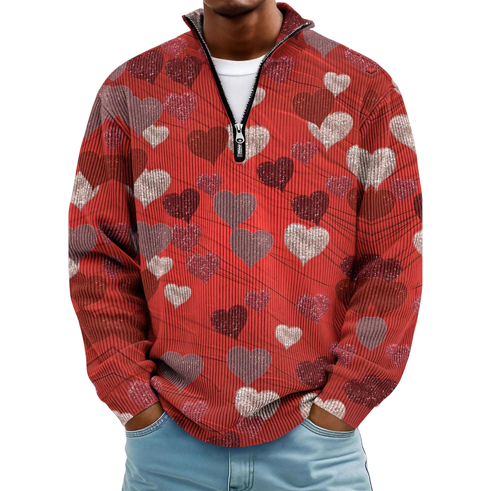 

Men s 1/4-Zip Hooded Sweatshirt XL червоний