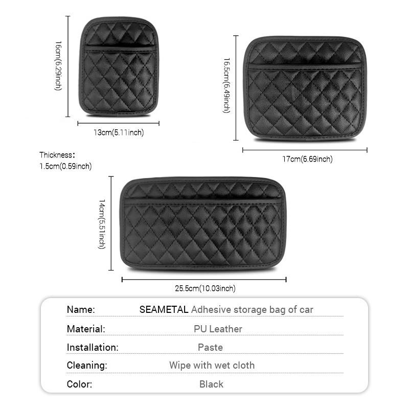 Organizer multifunzione per auto, tasca portaoggetti per auto, scatola portaoggetti per carte, telefono, chiavi, astuccio adesivo, accessori per interni auto