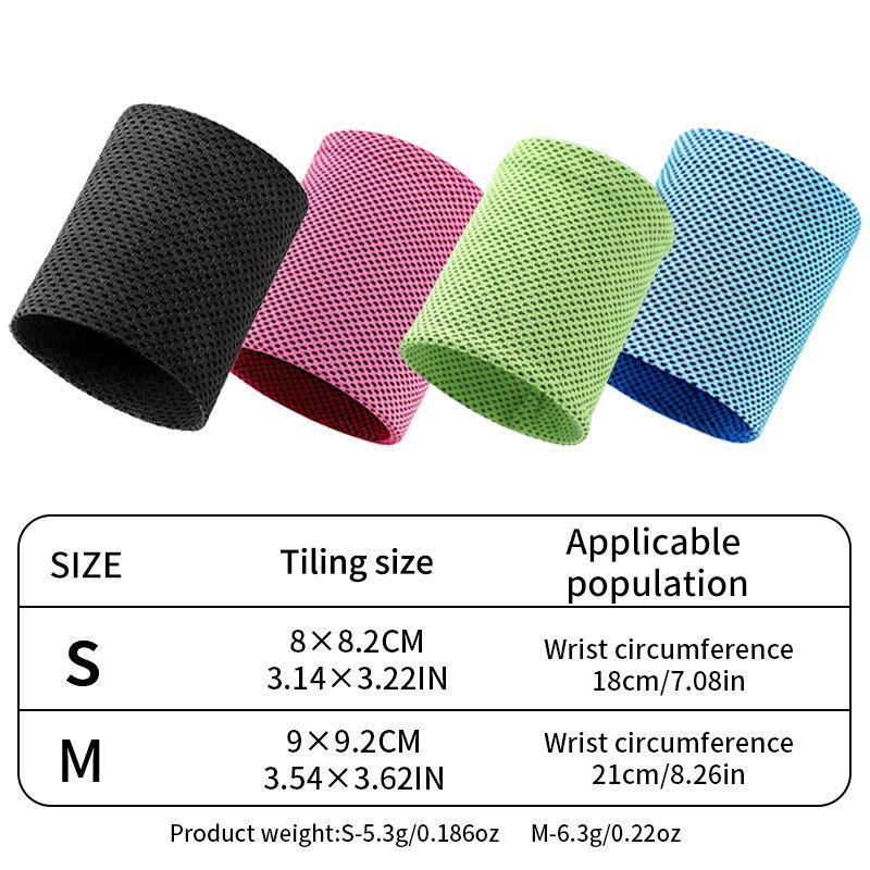 Ice Silk Wrist Sleeve - Summer Sweat-Wicking, Cool Wrist Protector for Sports, Tennis, and Sweat Absorption Sweat-Absorbent Wristband-S