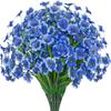 Fiori Artificiali Rossi Vivaci Resistenti ai Raggi UV, Non Sbiadiscono Plastica Floreale da Esterno