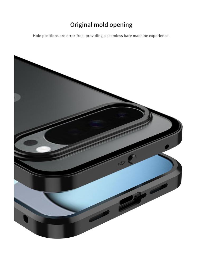Google Pixel 10 Series Snap-Button Metal Frame Phone Case