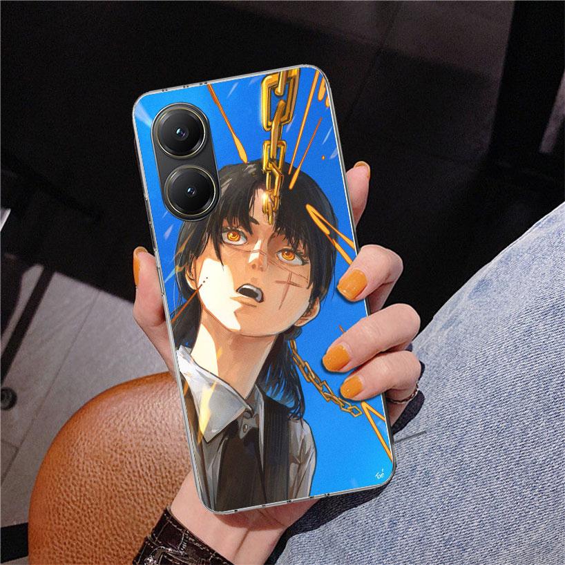 C-Chainsaw Mans Yoru War Devil Phone Case For Xiaomi Poco X7 X6 X5 Pro F7 Ultra Redmi 15C 15 13C 13 12C 12 10 10A 10C 9 9A 9C 9T